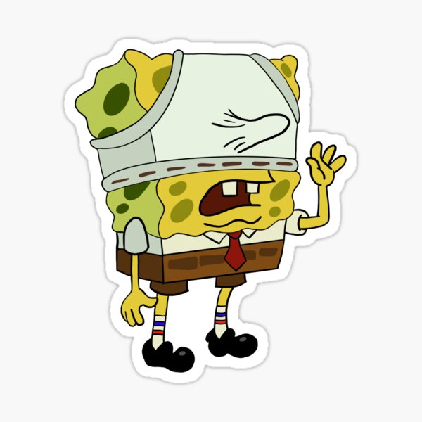Spongebob underwear meme Sticker for Sale by Eggcelantarts