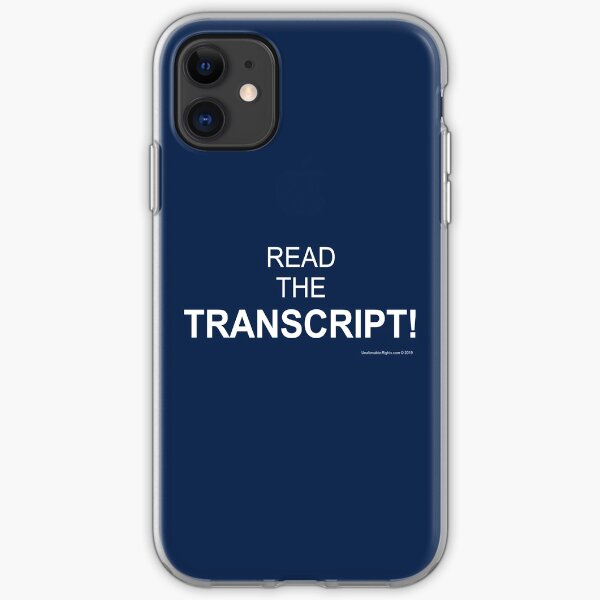 Read The Transcript! iPhone Soft Case