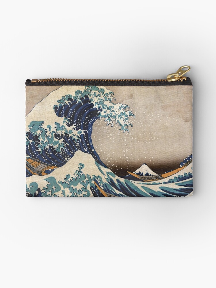 The Great Wave Off Kanagawa Leather Purse Wallet