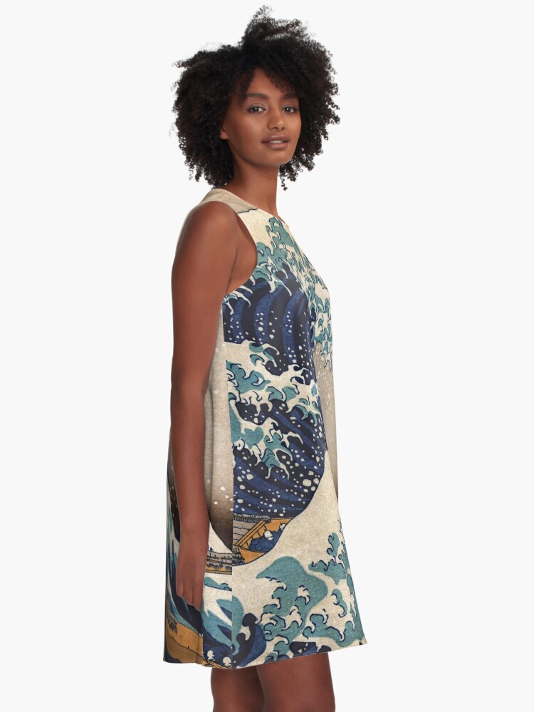 Alternate view of The Great Wave off Kanagawa A-Line Dress