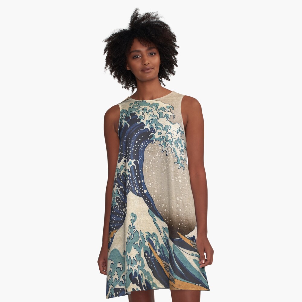 The Great Wave off Kanagawa A-Line Dress