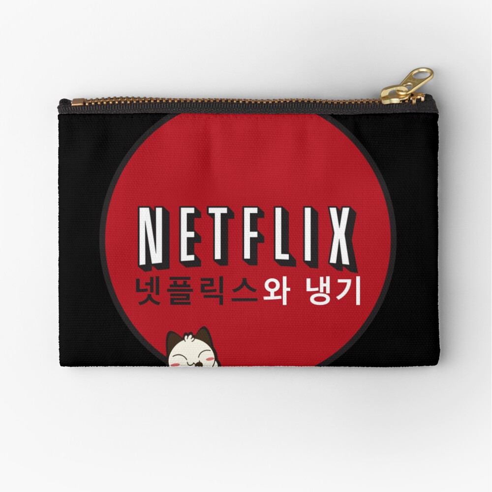 Netflix and Chill South Korea Zipper Pouch