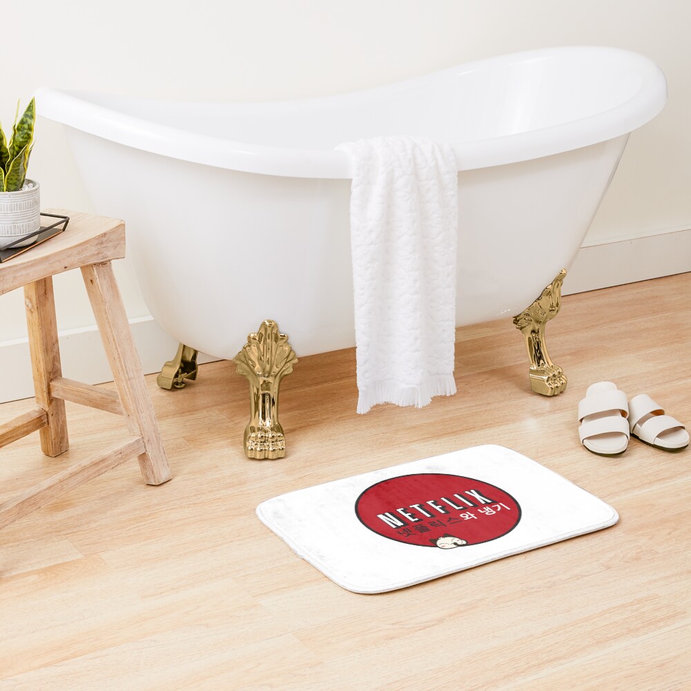 Netflix and Chill South Korea Bath Mat