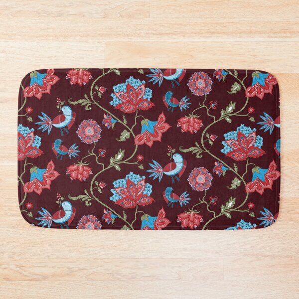 Item preview, Exotic chintz with bird - dark red designed and sold by kobyakov.