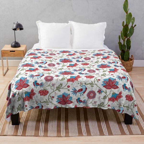 Item preview, Exotic chintz with bird - white/multicolour designed and sold by kobyakov.