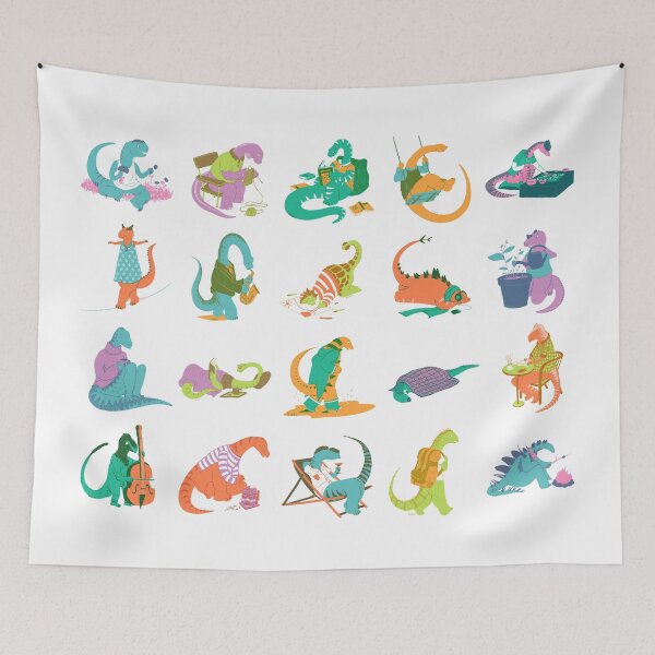 Item preview, Frescoes of dinos designed and sold by Biskotz.