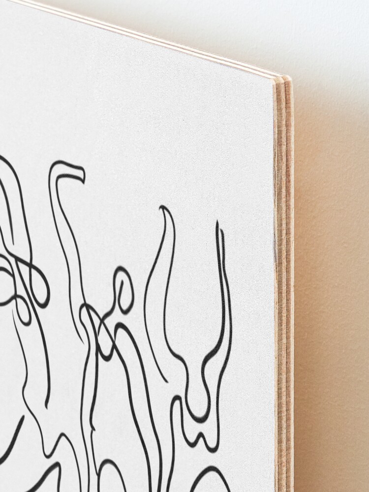 Alternate view of Pablo Picasso Line Art 3 dancing women Artwork Sketch black and white Hand Drawn ink Silhouette HD High Quality Mounted Print