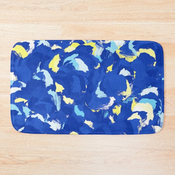 Item preview, Blue and White Paint Swirls designed and sold by Poetic Patterns Studio.