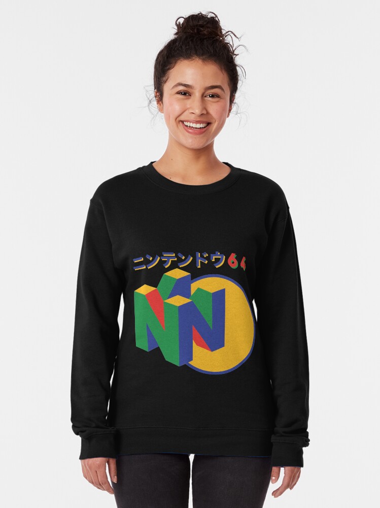 Alternate view of Nintendo 64 Japanese version Pullover Sweatshirt