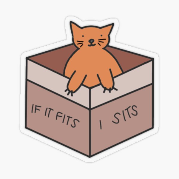 If it fits, I sits Transparent Sticker