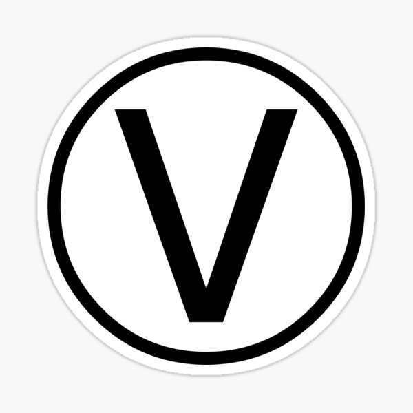 "V for Vegan Symbol" Sticker for Sale by plantbasednyc Redbubble