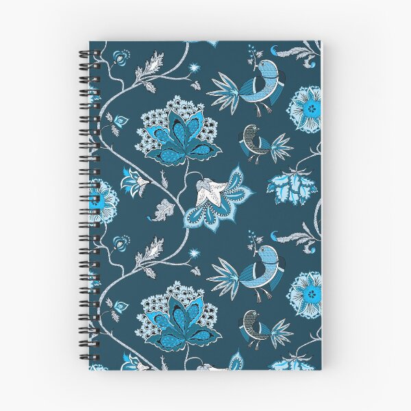 Item preview, Exotic chintz with bird - blue/navy designed and sold by kobyakov.