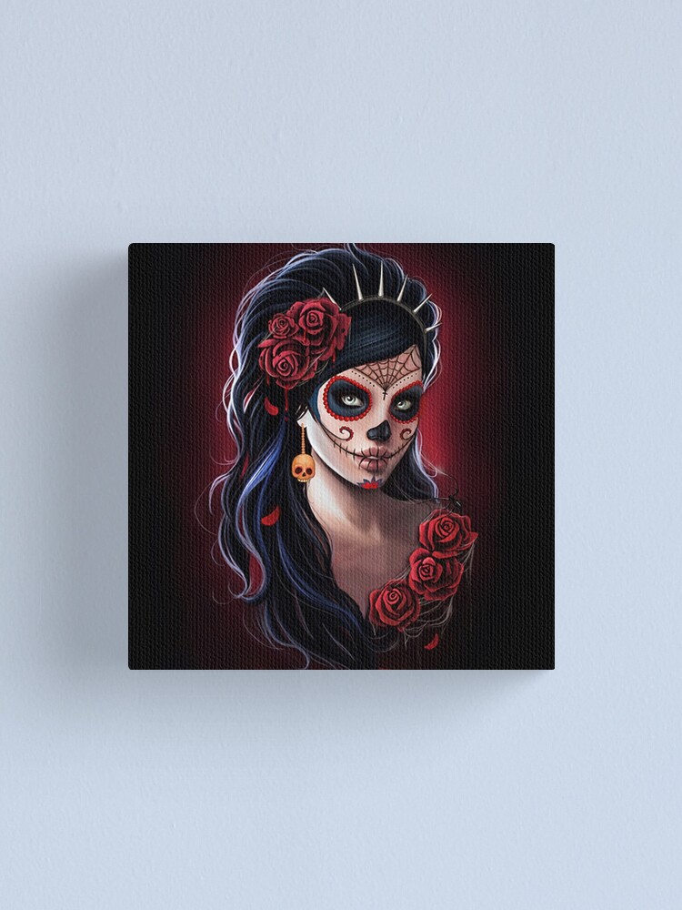 Cameo Catrina Skeleton Muertos Day of the Dead Skull Button Pin Pendant CAM90 