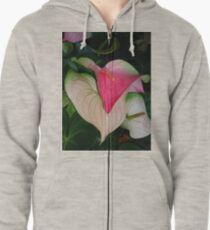 anthurium Zipped Hoodie