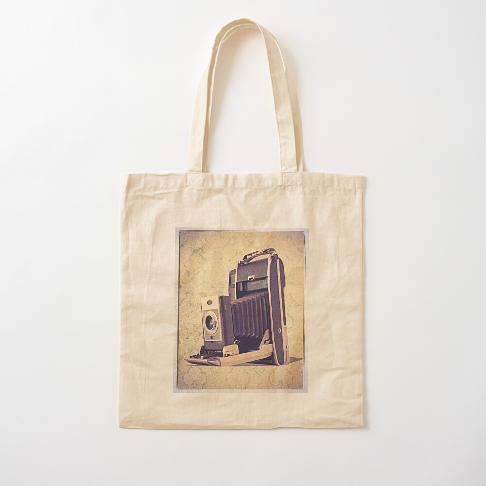 Polaroid Camera with Bellows - Vintage Color Cotton Tote Bag