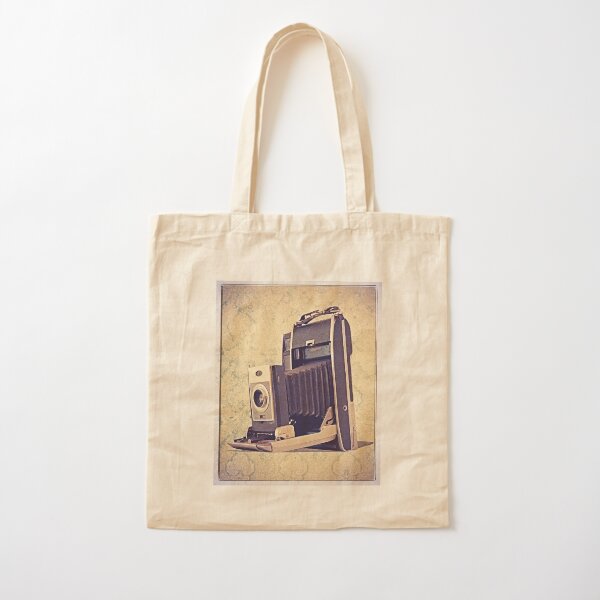 Polaroid Camera with Bellows - Vintage Color Cotton Tote Bag