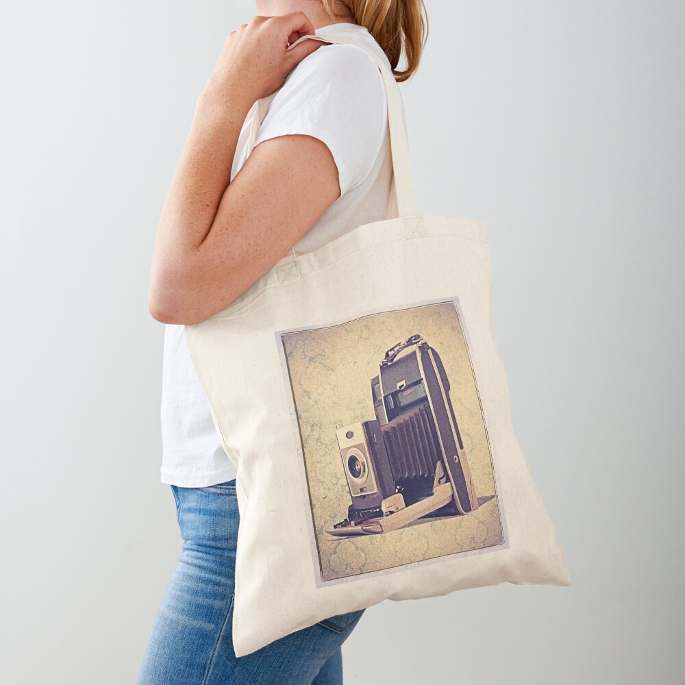 Polaroid Camera with Bellows - Vintage Color Tote Bag