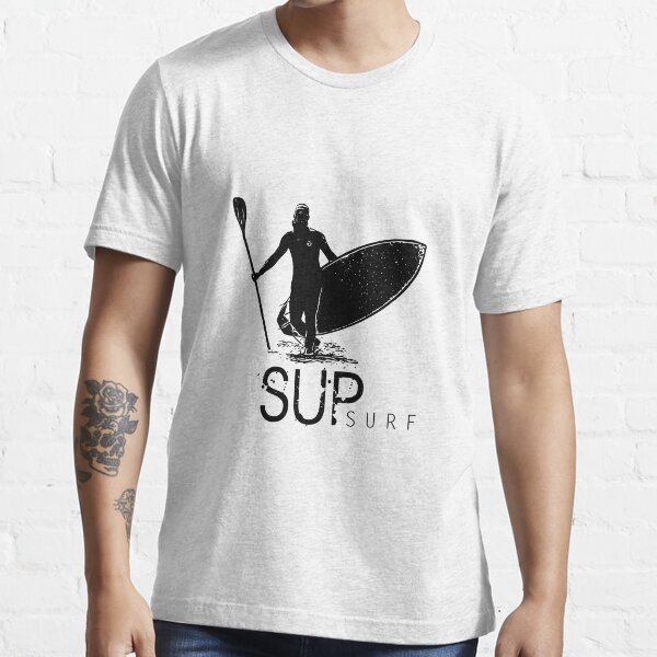 "Stand up paddling in black grungy art" Tshirt for Sale by U