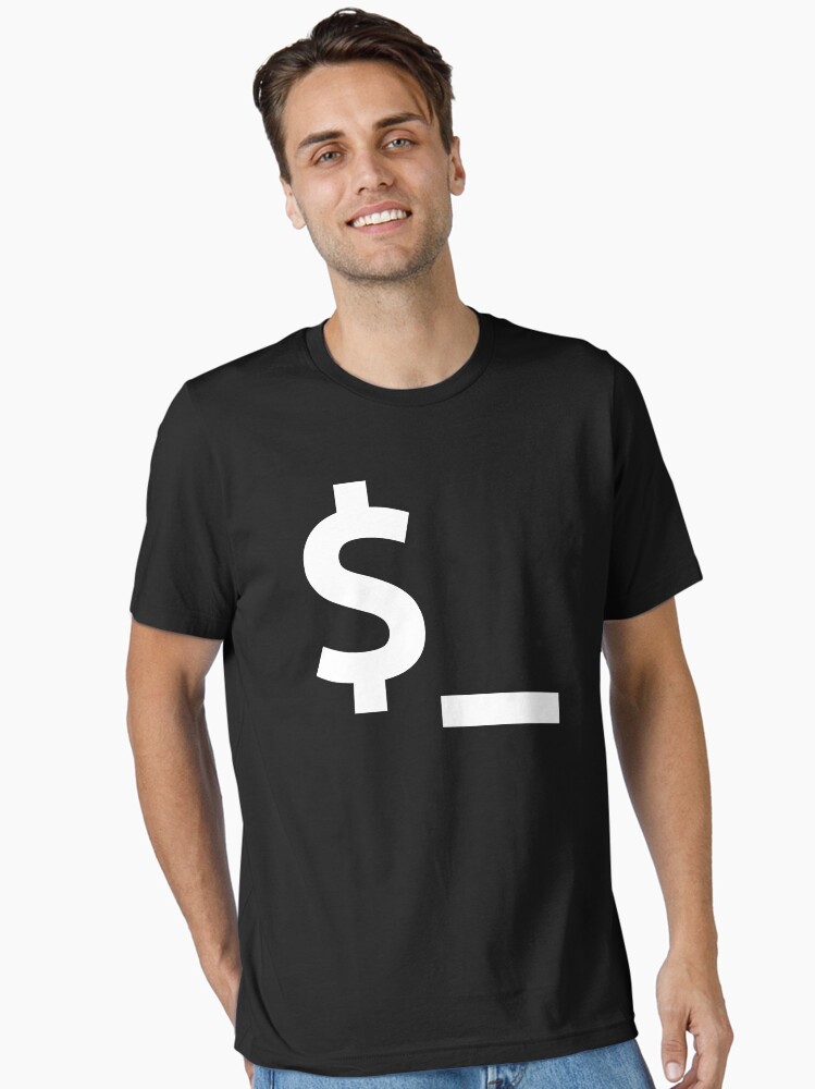 Thumbnail 2 of 7, Essential T-Shirt, Shell/Perl Default Variable $_ White Design for Coders & Sysadmins designed and sold by geeksta.