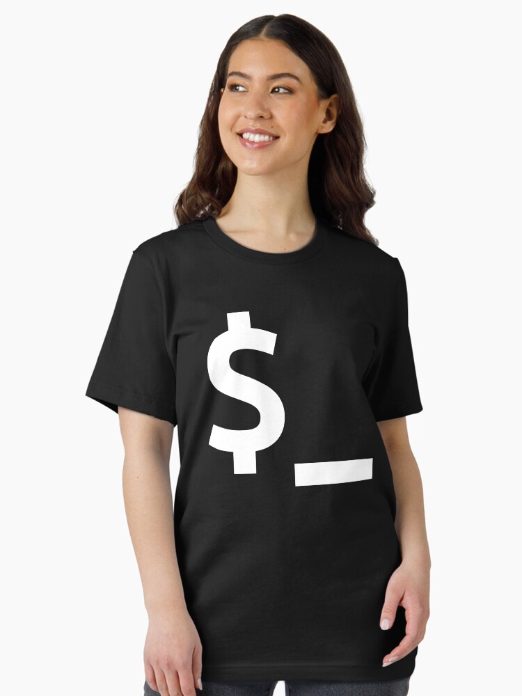 Thumbnail 1 of 7, Essential T-Shirt, Shell/Perl Default Variable $_ White Design for Coders & Sysadmins designed and sold by geeksta.