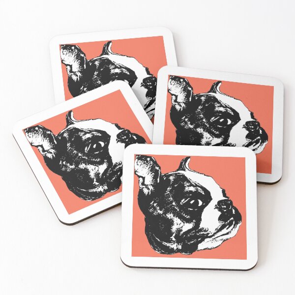 Item preview, Garbo the Boston Terrier ~ Black and white, red.  designed and sold by Jane Oriel.