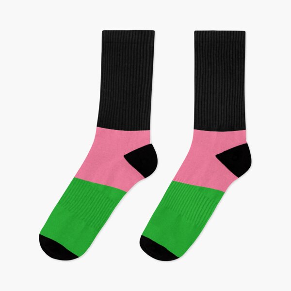 Item preview, Black Pink and Green Colorblock designed and sold by SOCKSbySBD.