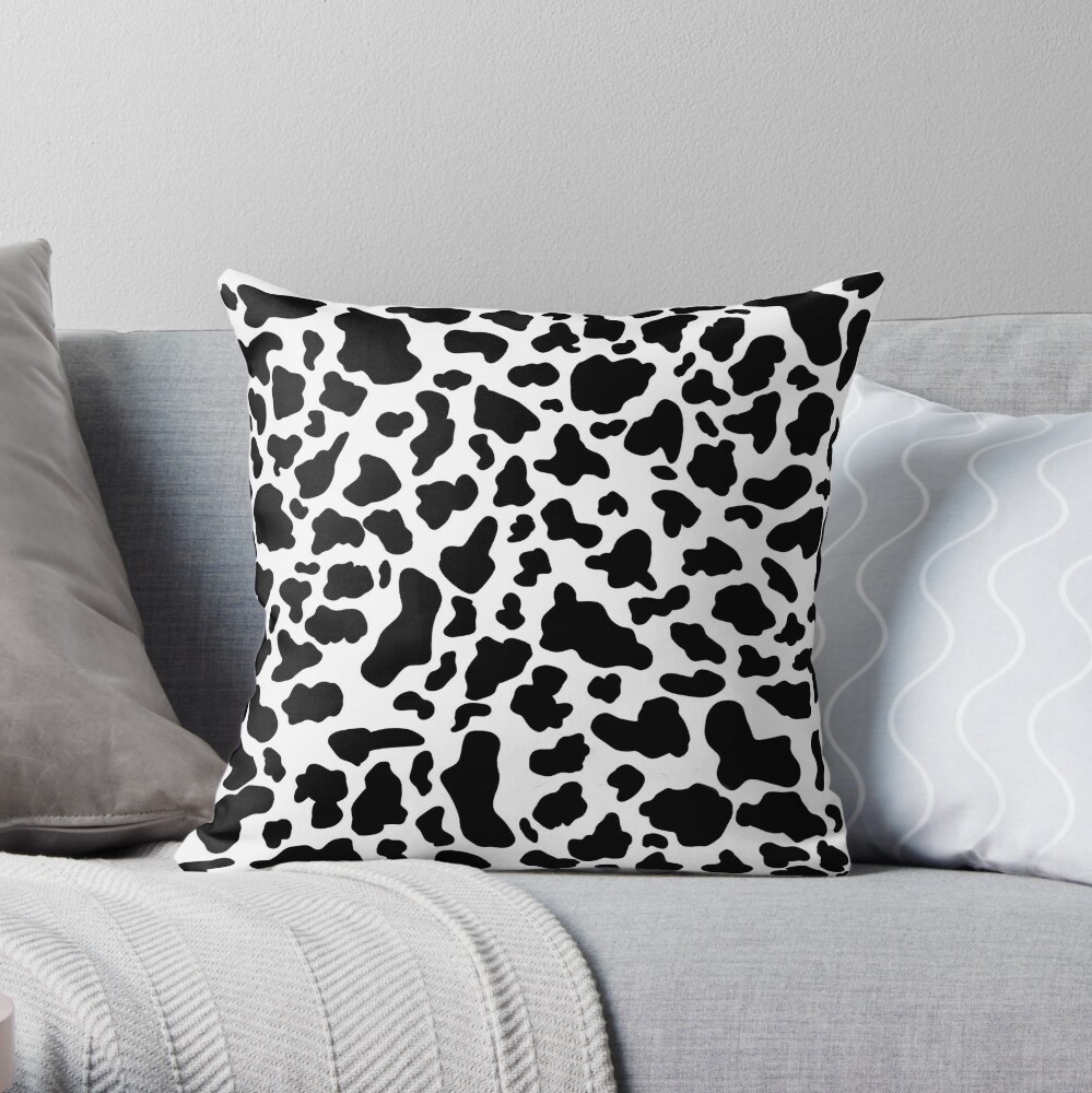 "Cow Print" Throw Pillow by SonOfMcTed | Redbubble