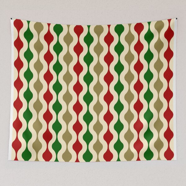 Item preview, Groovy 70's pattern Christmas colors designed and sold by muskitt.