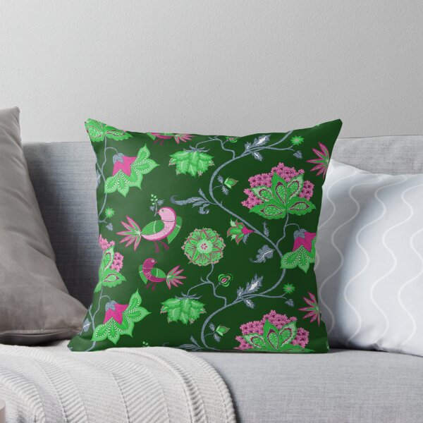 Item preview, Exotic chintz with bird - green/pink designed and sold by kobyakov.
