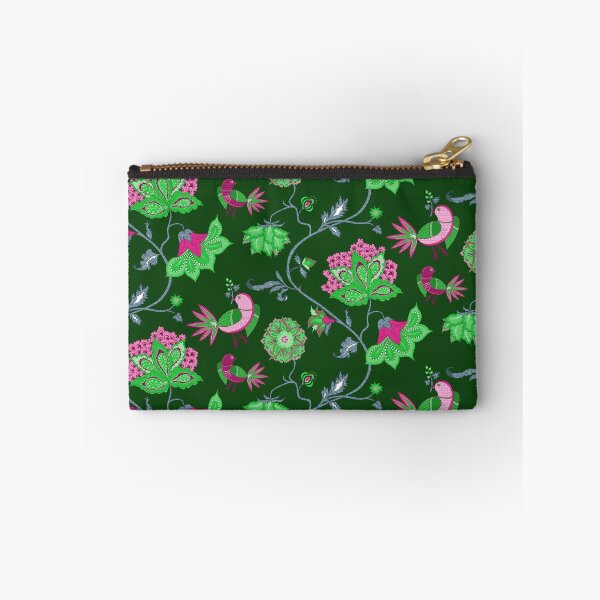 Item preview, Exotic chintz with bird - green/pink designed and sold by kobyakov.
