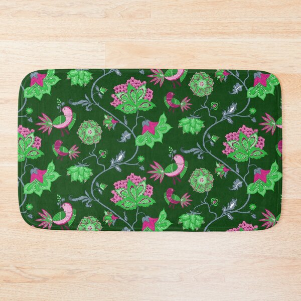 Item preview, Exotic chintz with bird - green/pink designed and sold by kobyakov.