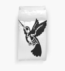 Skeleton Humming Bird Duvet Cover