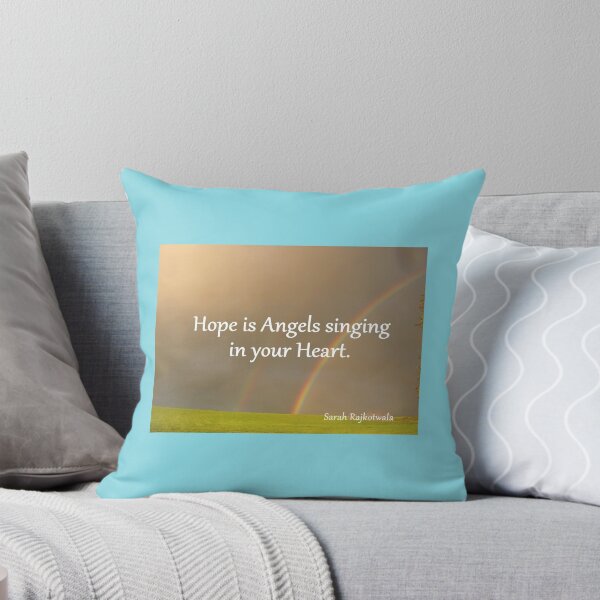 Item preview, Hope is Angels Singing In Your Heart - Inspirational Quotes Double Rainbow designed and sold by Sarah  Rajkotwala.