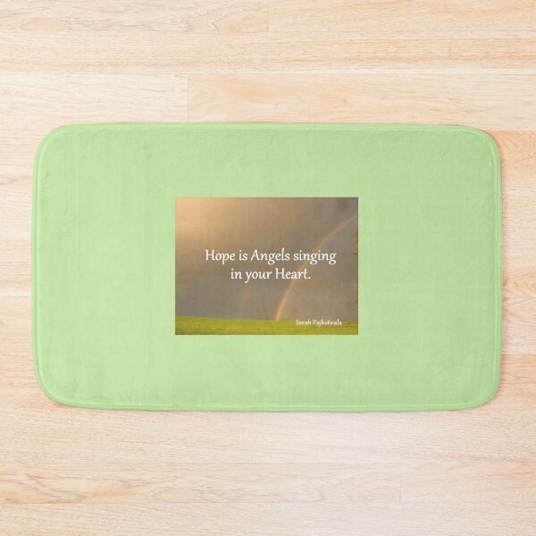 Item preview, Hope is Angels Singing In Your Heart - Inspirational Quotes Double Rainbow designed and sold by Sarah  Rajkotwala.