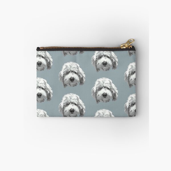 Item preview, Lucky Labradoodle Face ~ Black and white designed and sold by Jane Oriel.