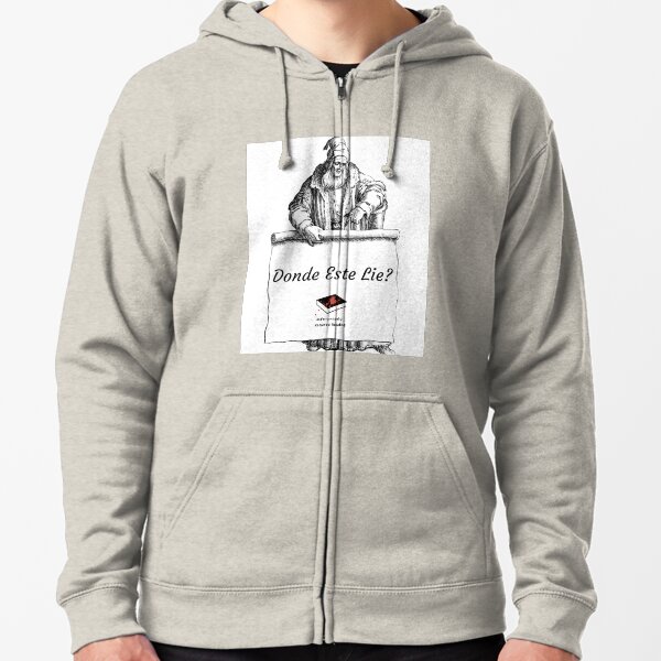 Donde Este Lie? Zipped Hoodie