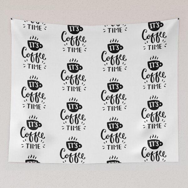 Item preview, Motivational Inspirational and Positive quote -  It’s coffee time typography text art by Word Fandom - wordfandom designed and sold by Kerry Pritchard.