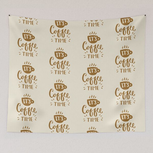 Item preview, Motivational Inspirational and Positive quote - It’s coffee time typography text art by Word Fandom - wordfandom designed and sold by Kerry Pritchard.