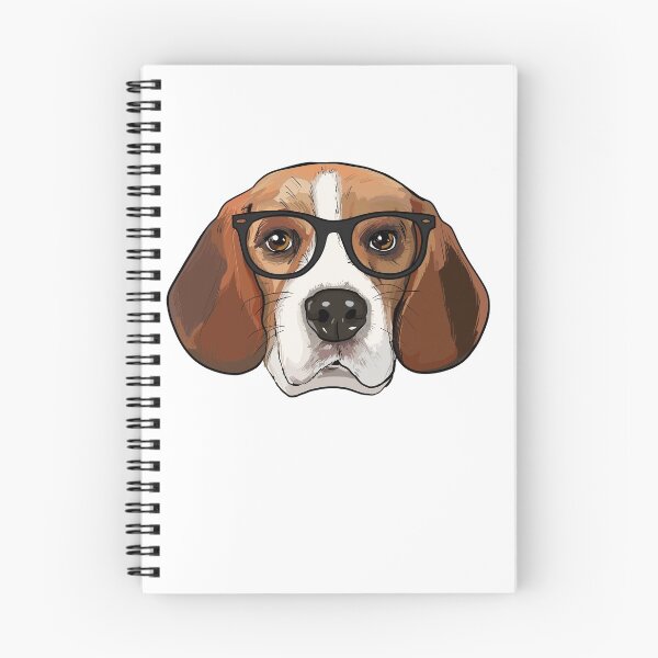 Item preview, smart beagle with glasses designed and sold by Miftees.