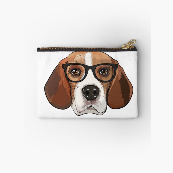 Item preview, smart beagle with glasses designed and sold by Miftees.