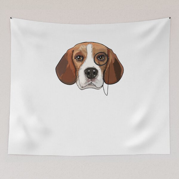 Artikelvorschau, Beagle mit Monokel entworfen und verkauft von Miftees.
