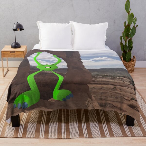 Item preview, Green monster holding up the delicate arch at arches national park designed and sold by DinkumDoodles.