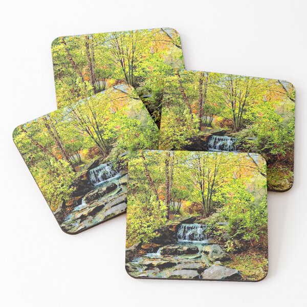Item preview, Small Waterfall in Autumn Park designed and sold by Susan Savad.