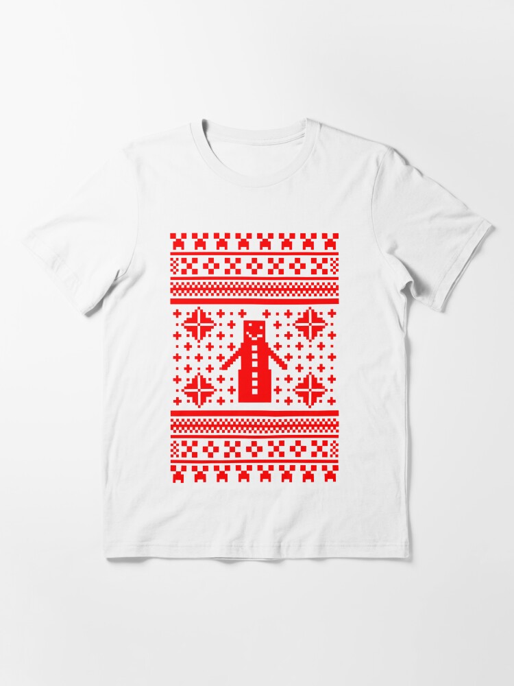 "Minecraft Ugly Christmas Sweater Red" Tshirt for Sale by CapitanSteamer Redbubble