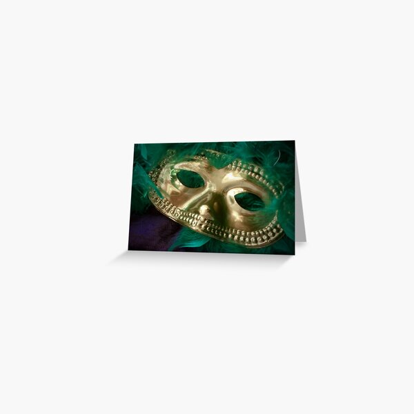 Mardi Gras Mask and Boa Greeting Card