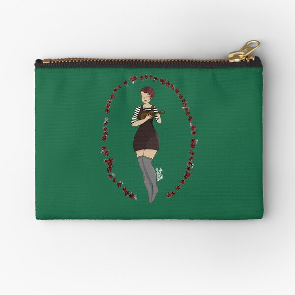 Ukulele / uke hipster pinup girl Zipper Pouch