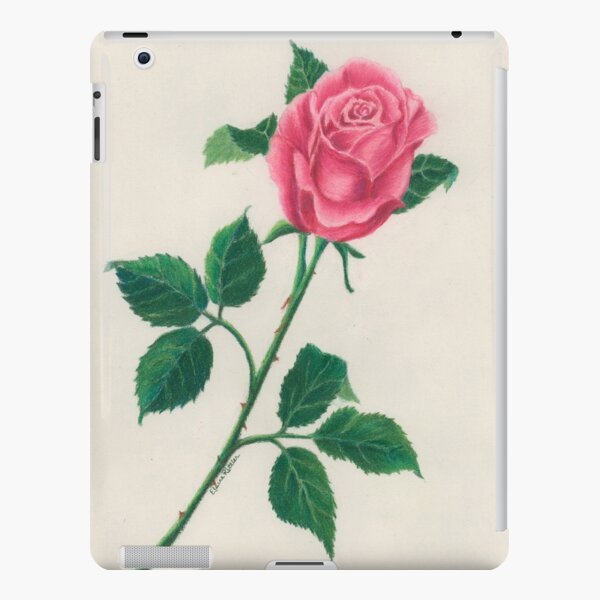 Pink Long Stem Rose iPad Snap Case