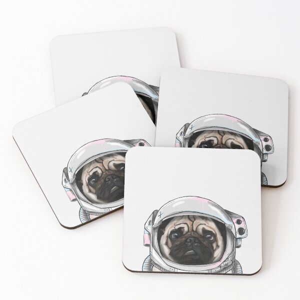 Item preview, Pug Astronaut designed and sold by Lostanaw.