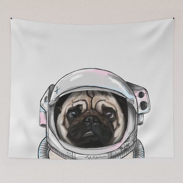 Item preview, Pug Astronaut designed and sold by Lostanaw.