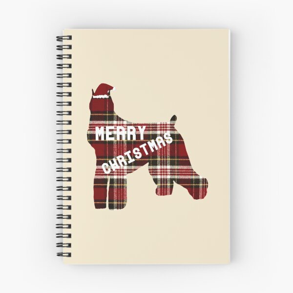 Item preview, Merry Christmas Miniature Schnauzer in Santa Hat designed and sold by PawsitiveGifts.